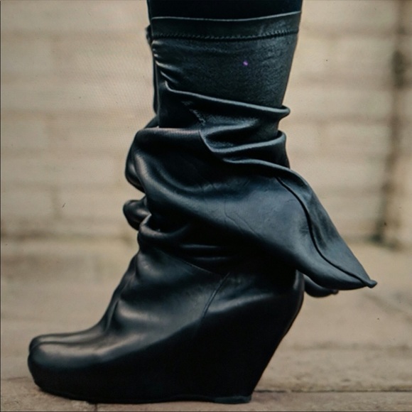 Rick Owens Shoes - Rick Owens Wing Slouch Boots